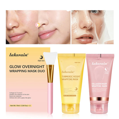 Lakerain Collagen Night Wrapping Mask | Korean Peel-Off Mask for Anti-Wrinkle, Lifting & Overnight Care | 80g