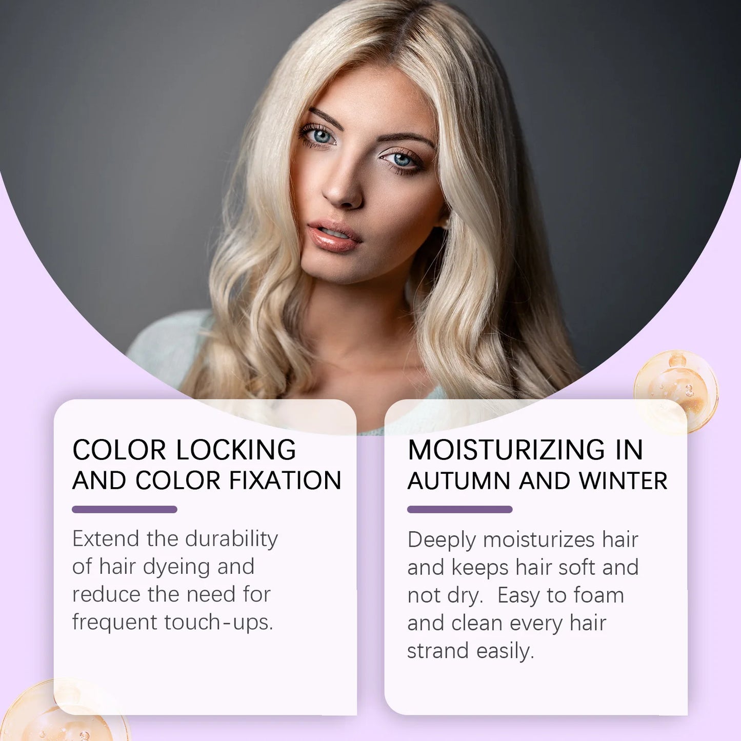EELHOE Purple Shampoo for Blonde Hair Color Fix Fading Yellow Remedy for Gray Hair Cover After Professional Hair Bleach Shampoo