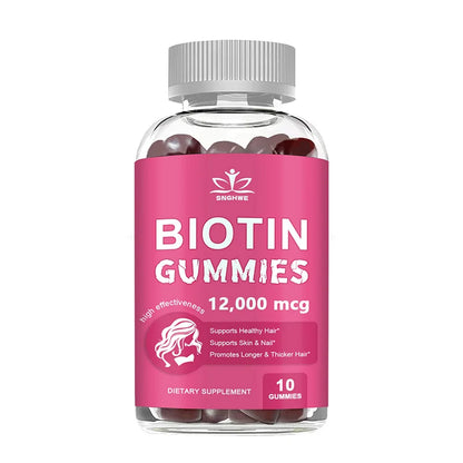 SNGHWE | Collagen & Biotin Gummies| Hair Growth, Skin & Nail Support | 60 Gummies