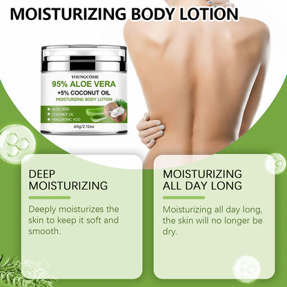 Youngcome | 95% Aloe Vera & 5% Coconut Oil body lotion | Moisturizing & Hydrating