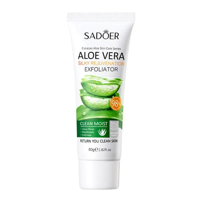 Aloe Vera Facial Exfoliating Gel | Deep Cleansing Scrub for Blackhead Removal, Pore Tightening & Moisturizing | 30g–100g