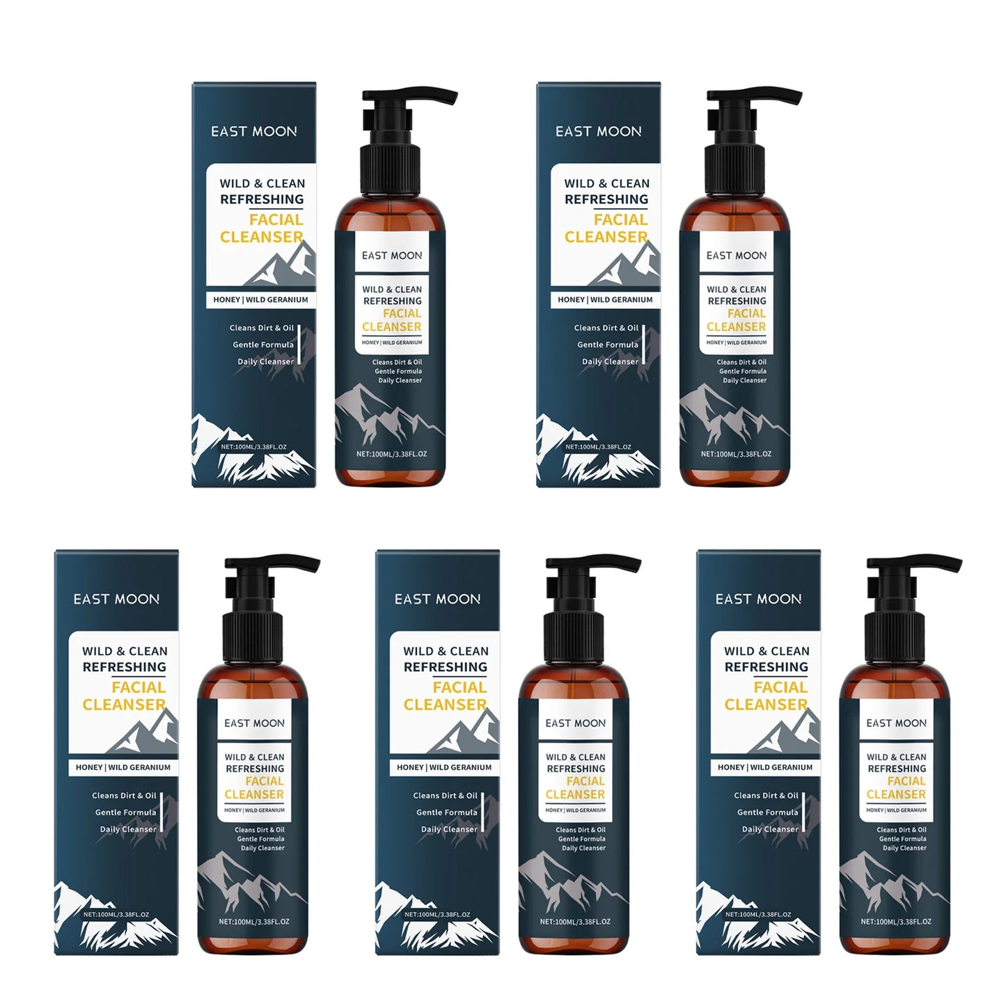 East Moon | Honey & Wild Geranium Facial Cleanser | Gentle Cleansing, Oil Control & Skin Refreshing