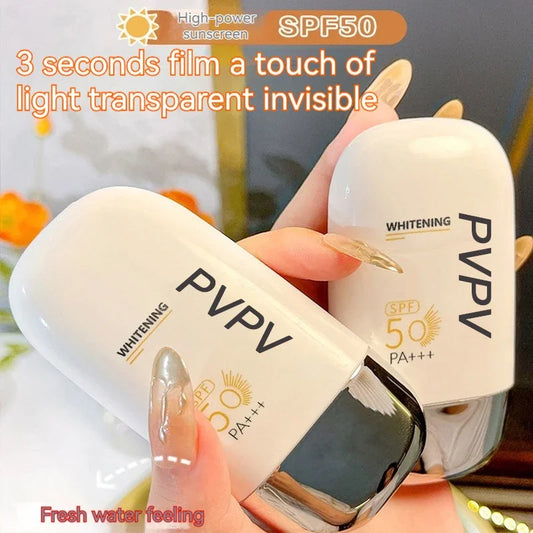 PVPV Liquid Sunscreen SPF 50 PA+++ | Summer Outdoor Sunblock for Face & Body | Moisturizing, Whitening & Skin Repair Protection