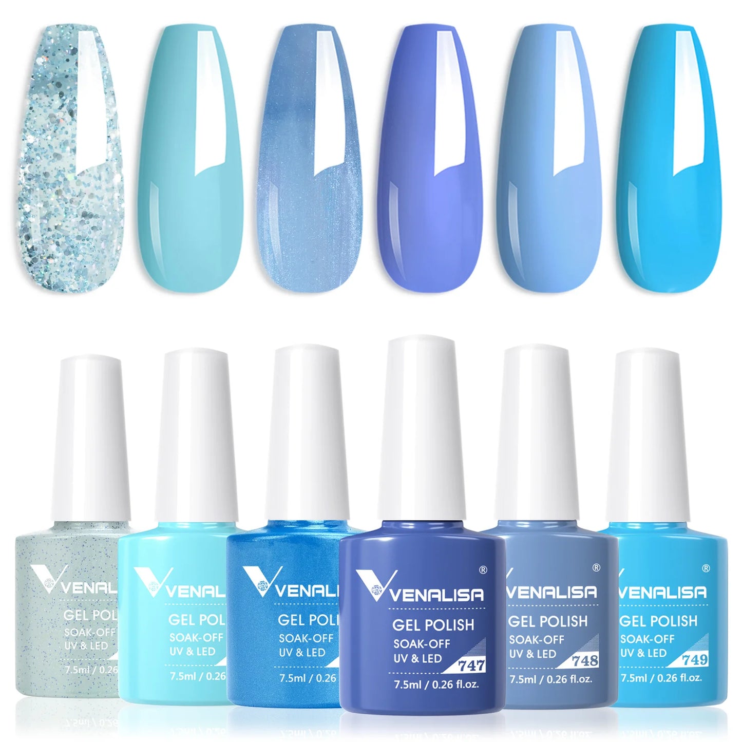 Venalisa Nail Gel Polish Kit HEMA FREE Nude Pink Color Collection Self Leveling Full Coverage Nail Manicure Set 6Pcs Kit