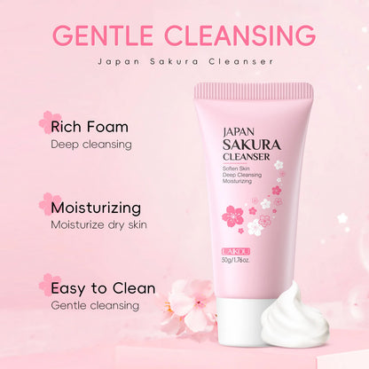 Laikou | Japan Sakura Cleanser | Deep Cleansing, Moisturizing & Skin Softening Care