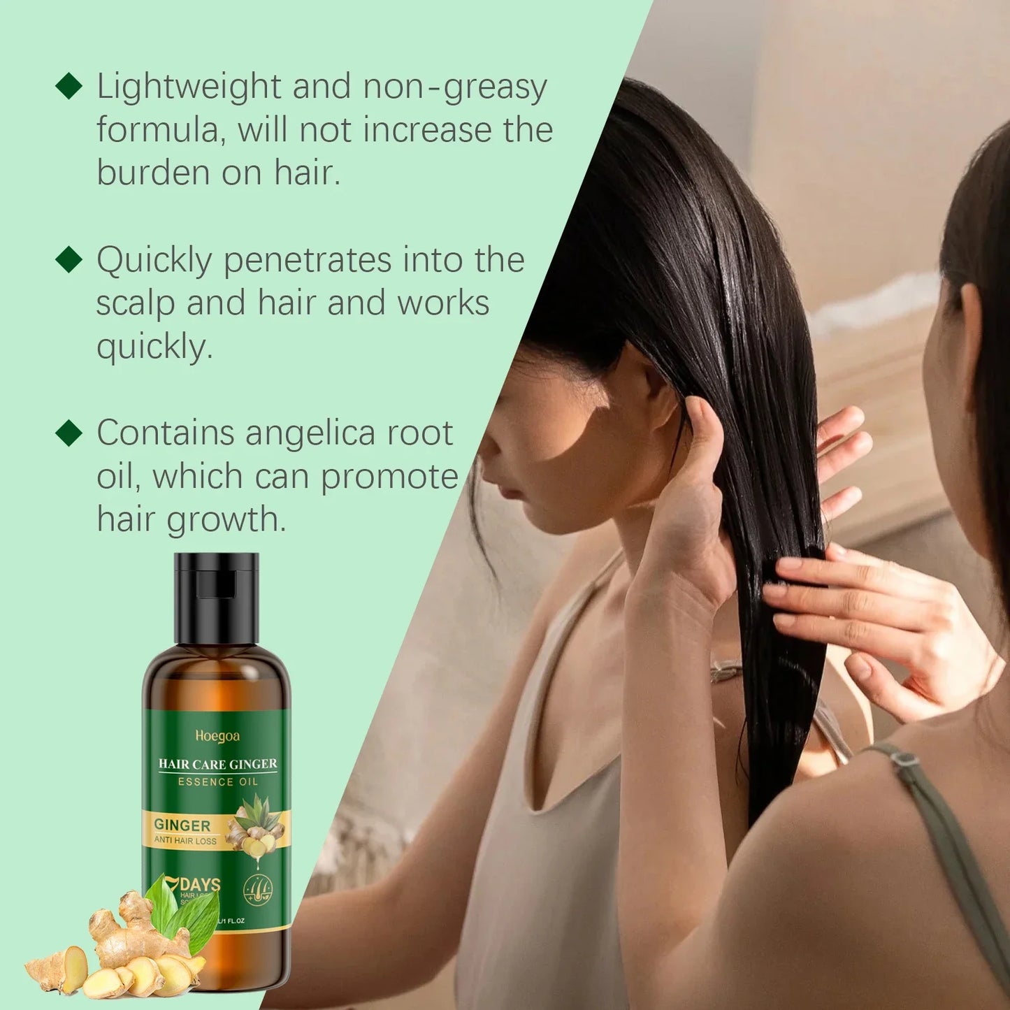 Ginger Anti Loss Shampoo Hair Strengthen Restore Damaged Oil Control Cleansing Dandruff Moisturizing Smooth Hair Growth Shampoo