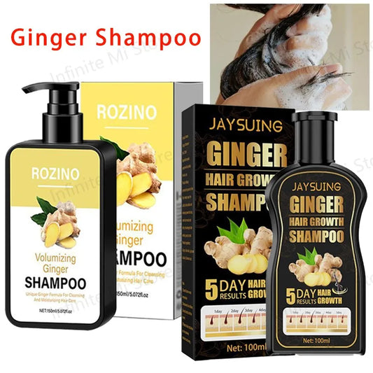 100g Ginger Hair Shampoo Hair Growth No Silicone Oil Control Anti Dandruff Itching Cleansing Professional Hair Treatment