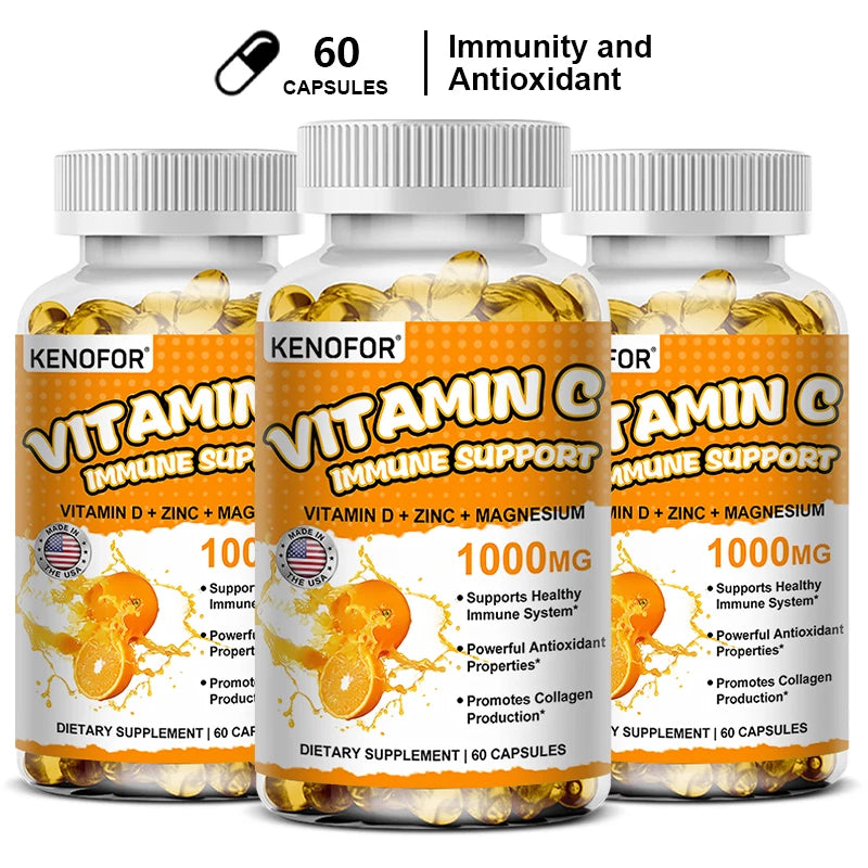 Kenofor | Vitamin C Immune Support Capsules | Collagen & Immunity Booster