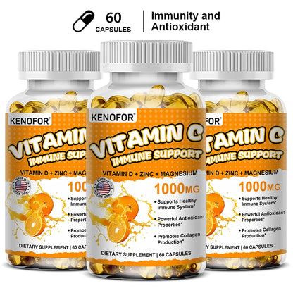 Kenofor | Vitamin C Immune Support Capsules | Collagen & Immunity Booster