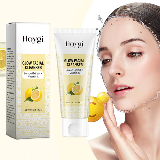 Hoygi | Lemon Extract & Vitamin C Facial Cleanser | Brightening, Moisturizing & Skin Nourishment