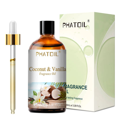 PHATOIL 100ml Aromatherapy Fragrance Oil Coconut & Vanilla Strawberry Cherry 2PCS/1PCS Aroma Oils For Diffuser Candle Making