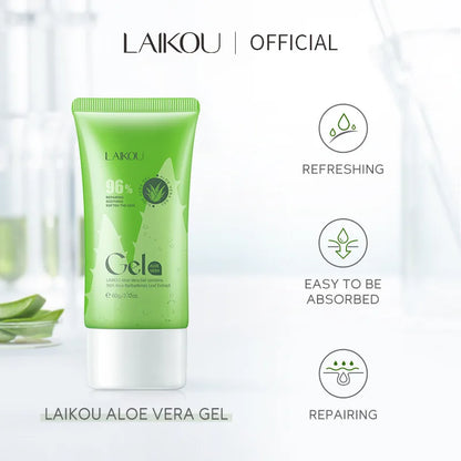 Laikou | 96% Aloe Vera gel | Repairing, Soothing & Softening