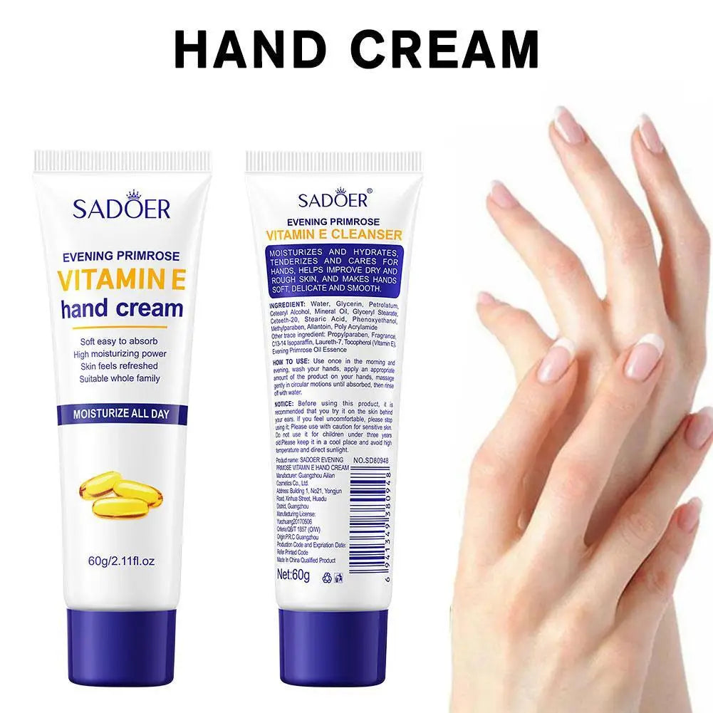 SADOER Vitamin E Hand Cream Remove Wrinkles Eliminate Spots Winter Hand Skin Care Anti Chapping Moisturizing Whitening