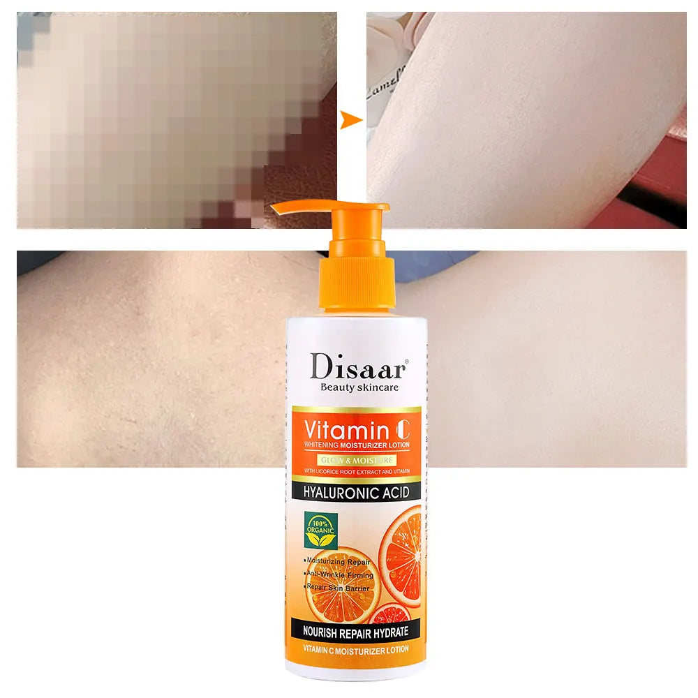Disaar Vitamin C Whitening Body Lotion Fade Melanin Lotion Moisturizing Repair Skin Barrier Body Lotion