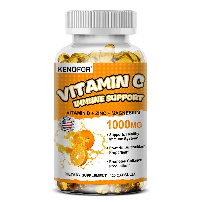 Kenofor | Vitamin C Immune Support Capsules | Collagen & Immunity Booster
