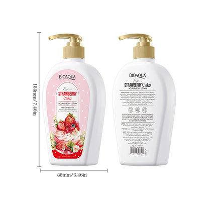 BIOAOUA Strawberry Cake Nourishing Body Lotion Niacinamide Moisturizing Brightening Repairing Refreshing Body Lotion Skin Care