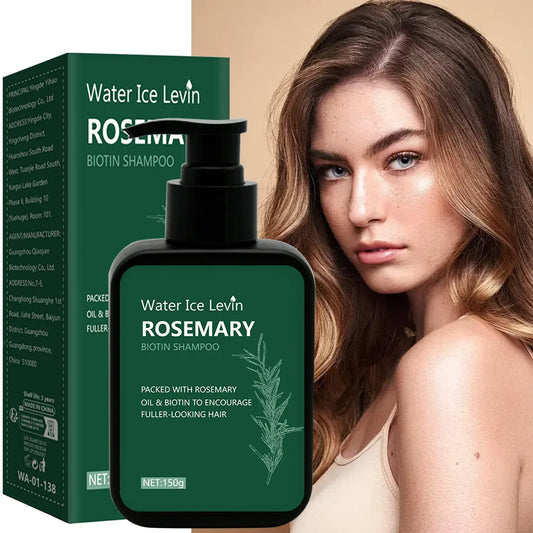 Water Ice Levin Rosemary Biotin Shampoo – 150ml Hair Growth, Deep Cleansing & Scalp Strengthening