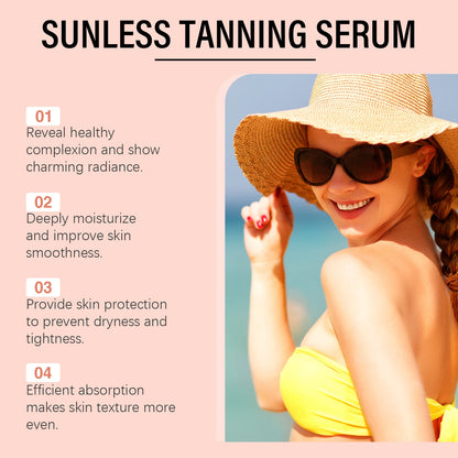 Herbal Self Tanning Essence Spray Sunless Tanning Enhance Skin Melanin Liquid Bronzer Natural Tanner For Body Face Nourishing