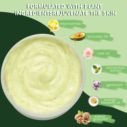 Kojic Acid Body Scrub Softens Keratin And Improves Rough Skin, While Fragrant Body Shea Fruit Scrub Makes Skin Soft And Smooth