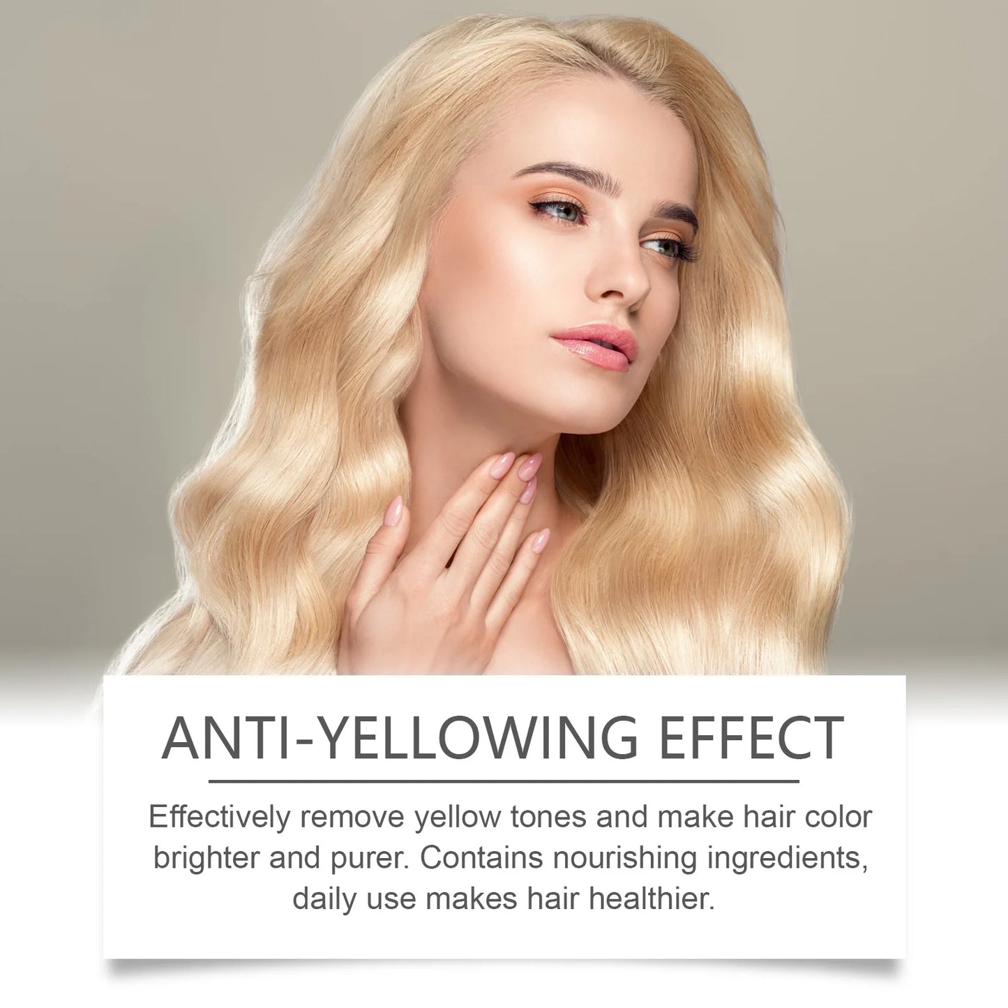 EELHOE Purple Shampoo for Blonde Hair Color Fix Fading Yellow Remedy for Gray Hair Cover After Professional Hair Bleach Shampoo