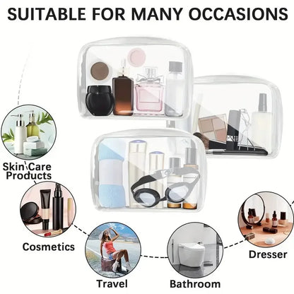 Transparent PVC Bags Travel Organizer Clear Makeup Bag for Toiletries and Cosmetics Waterproof Beauty Case for  Travelers