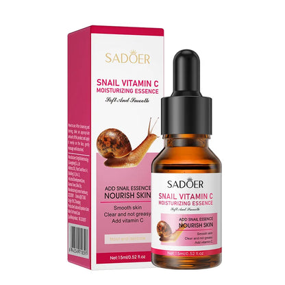 SADOER Aloe Snail & Vitamin C Serum | Moisturizing, Hydrating & Anti-Aging Facial Essence | 1/3pcs Skincare Set