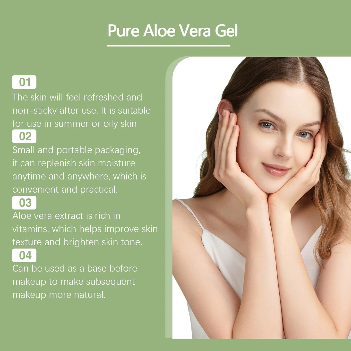 OceAura | 99% Pure Aloe Vera | Sunburn Repair, Hydrating, Moisturizing, Soothing & Smoothing Facial Gel | For Dry & Sensitive Skin