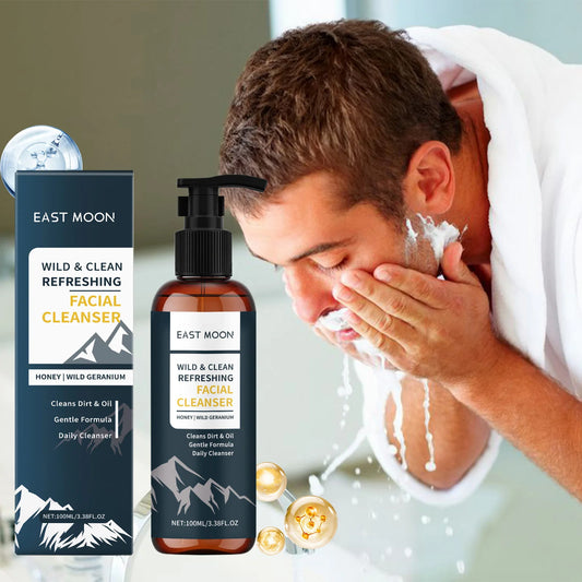 East Moon | Honey & Wild Geranium Facial Cleanser | Gentle Cleansing, Oil Control & Skin Refreshing