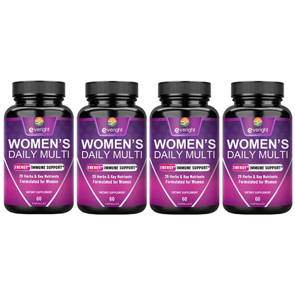 Everight | Women’s Daily Multivitamin with Biotin & Zinc | Energy & Immune Health Support