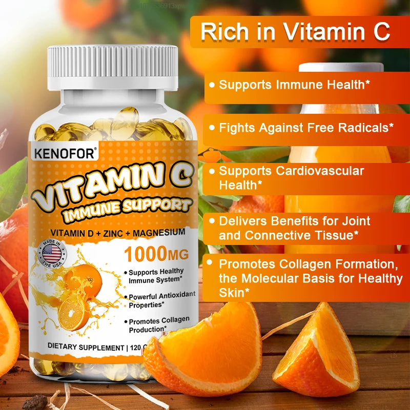 Kenofor | Vitamin C Immune Support Capsules | Collagen & Immunity Booster
