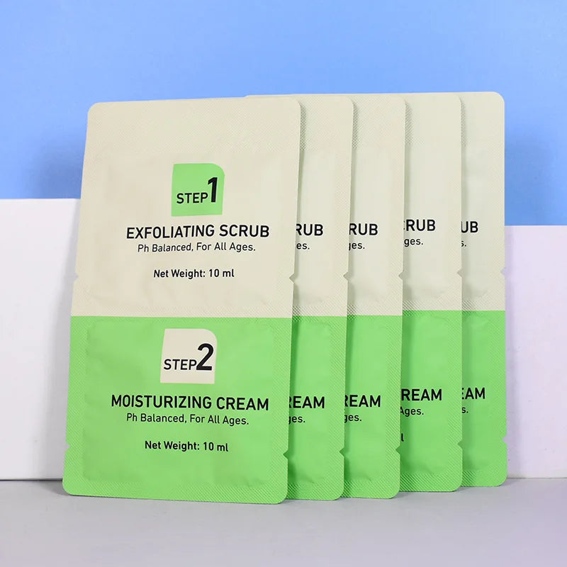 10ml Hand Exfoliating Scrub + 10ml Moisturizing Hand Cream Hydrating Deep Cleansing Nourishing Skin Walnut Aloe Vera Extract