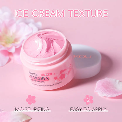 LAIKOU Sakura Mud Mask 25g Deep Cleansing Brightening Oil Control Face Mask Boost Radiance