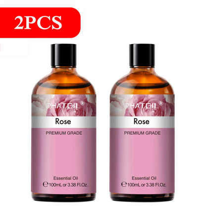 PHATOIL 100ml Natural Essential Oil For Skin Aromatherapy Diffuser Eucalyptus Lavender Vanilla Rose Fragrance Essential Oils