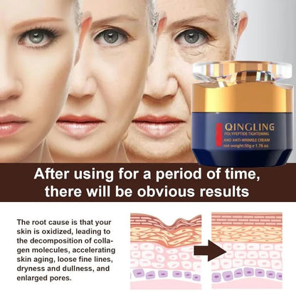 Peptide Firming Face Cream Triple Hyaluronic Acid Moisturizer for Wrinkle Smoothing &Skin Elasticity,Non-Greasy Ceramide Complex