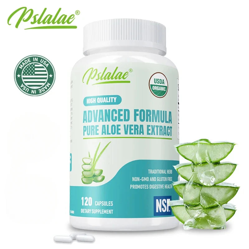 Pslalae | Organic Aloe Vera Capsules | Gut Health, Digestive Comfort, Immune Support | 60 Capsules