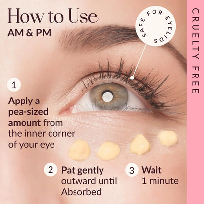 LAEDCOER | Pro-Xylane Anti-Wrinkle Eye Cream | Reduces Dark Circles, Puffiness & Fine Lines, Firming, Hydrating, Intensive Treatment, Tightens Eye Bags
