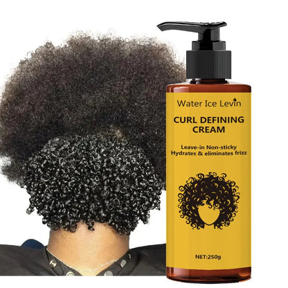 Curly Hair Styling Cream - Contains Moroccan Argan Oil, Long-Lasting Frizz Control, Elastic and Fluffy Curl, Moisturizing Styling Suitable for Waves and Curly Hair