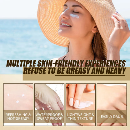 Rice Sunscreen Lotion | Lightweight, Non-Greasy UV Protection for Face & Body | Prevents Sunburn | Skin Care Sunblock | 2pcs