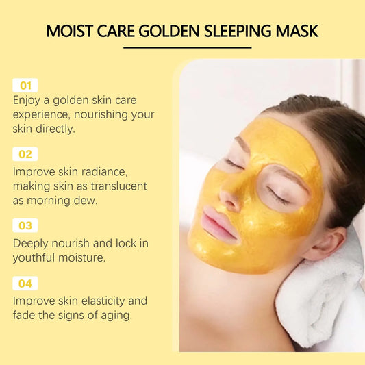 Hoygi Gold Sleeping Mask with Niacinamide | Moisturizing, Pore Tightening, Firming & Brightening | Fade Fine Lines & Relieve Skin Fatigue | 120g