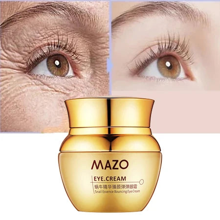 MAZO | Snail Essence Eye Cream | Anti-Aging, Anti-Wrinkle, Firming, Moisturizing, Brightening, Lifting, Repair, Instant Effect, Nourishing & Rejuvenating