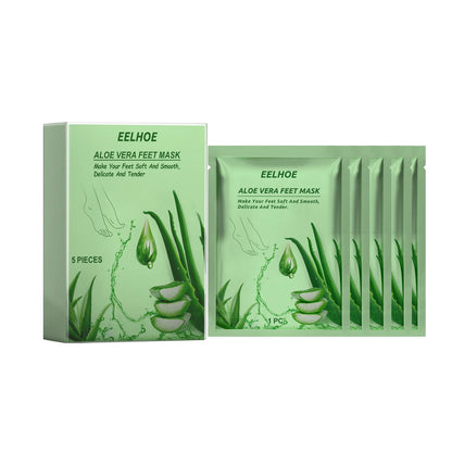 EELHOE Aloe Vera Foot Mask Peeling Leg Mask Exfoliating Sock Scrub Foot Massage Anti Crack Heel Removal Pedicure Skin Care Pad