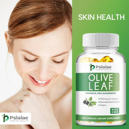 Pslalae | Olive Leaf Extract 750mg (20% Oleuropein) | Antioxidant & Immune Support