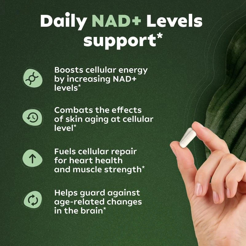 NAD+ | Nicotinamide Riboside Resveratrol Capsules | Anti-Aging, Energy & Immune Support