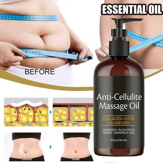 Collagen, Stem Cell, Grapeseed, Eucalyptus, Lemon, Grapefruit Oils | Anti-Cellulite, Skin Tightening, Deep Moisturizing | 240ml