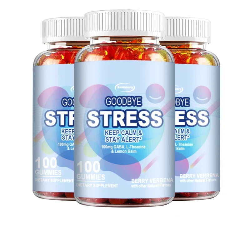 XEMENRY | Stress Relief Gummies | Calm Mood, Sleep & Focus Support with GABA & L-Theanine