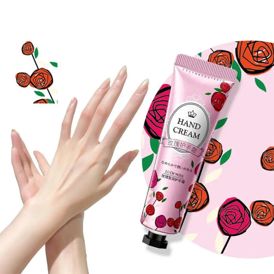 Hand Cream Hydrating Moisturizing Lavender Rose Blossom Essential Oil Deep Repairing Smoothing Hand Care Cream
