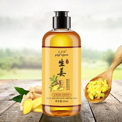 Genuine Professional Hair Ginger Shampoo 300ml Hairs Regrowth Dense Fast Thicker Hair Growth Shampoo Anti Hair Loss Product