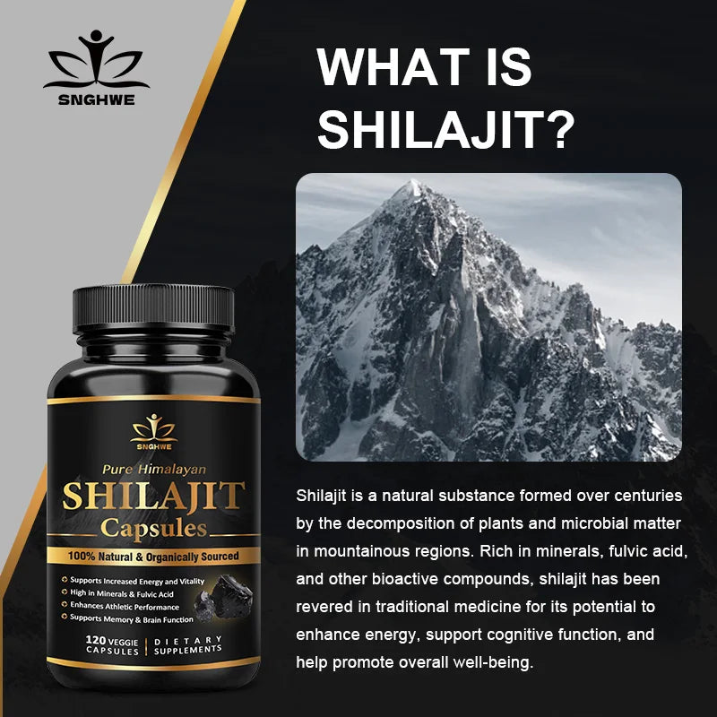 SNGHWE | Pure Himalayan ShilajitCapsules | Energy, Strength & Immunity Support
