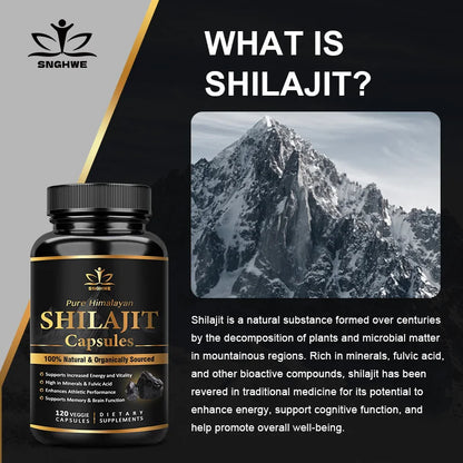 SNGHWE | Pure Himalayan ShilajitCapsules | Energy, Strength & Immunity Support