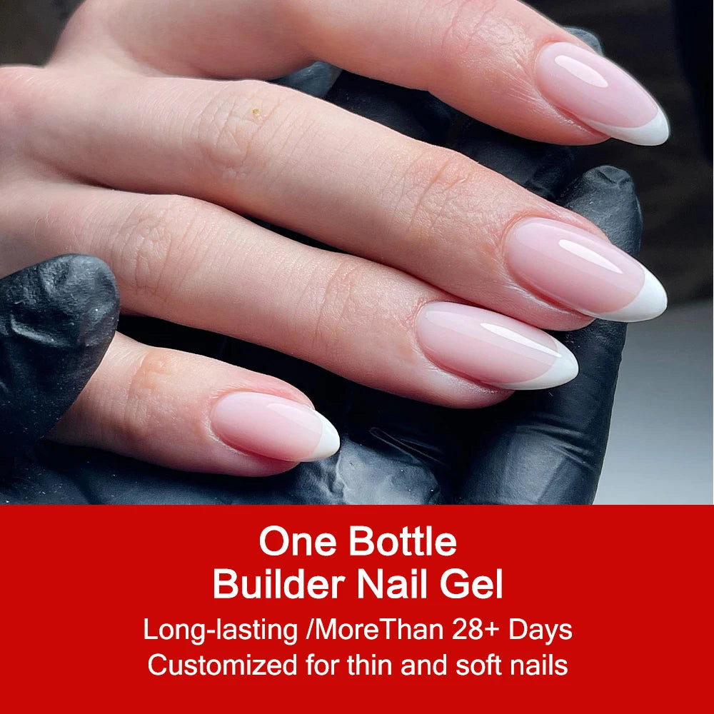 KODIES GEL 3 IN 1 Builder Nail Gel Polish No Pain Nude Self Leveling Thick Construction Hard Gel for Extension Manicure Nail Art